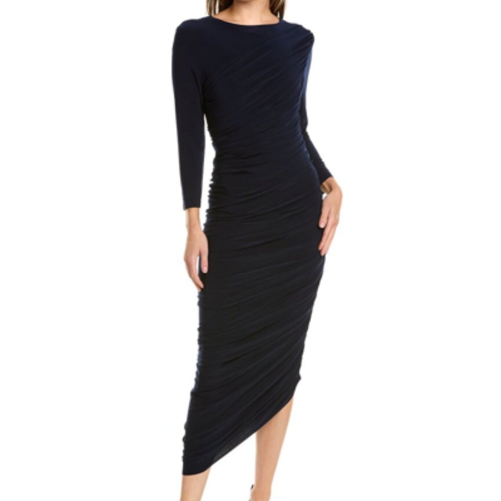 Norma Kamali Long Sleeve Diana Gown in Black